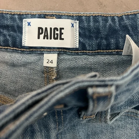 PAIGE Light Blue Distressed “Dani Shorts” - Picture 2 of 8